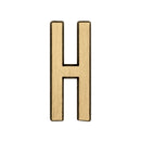 Bastone Rettificato Lettera  H