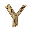 Eurostile Spazzolato Lettera Y